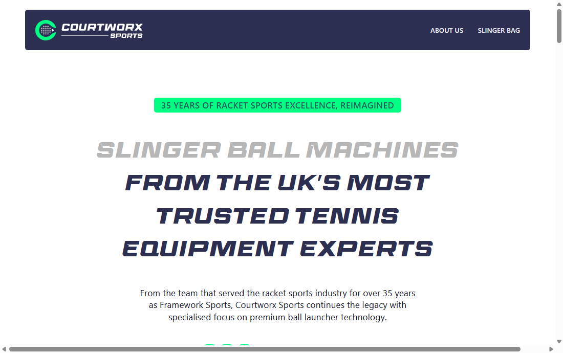 Courtworx Sports website