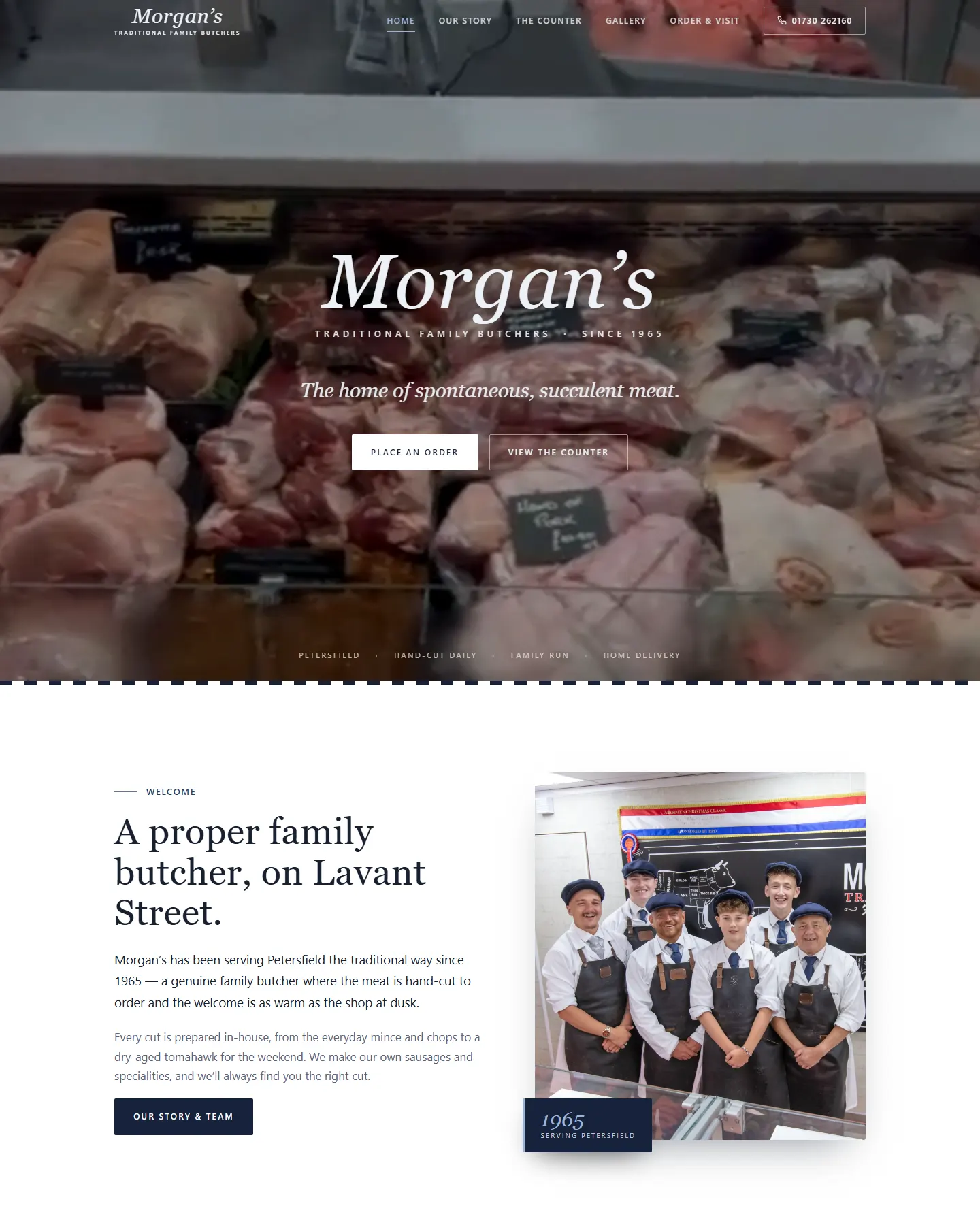 The finished Morgan's homepage