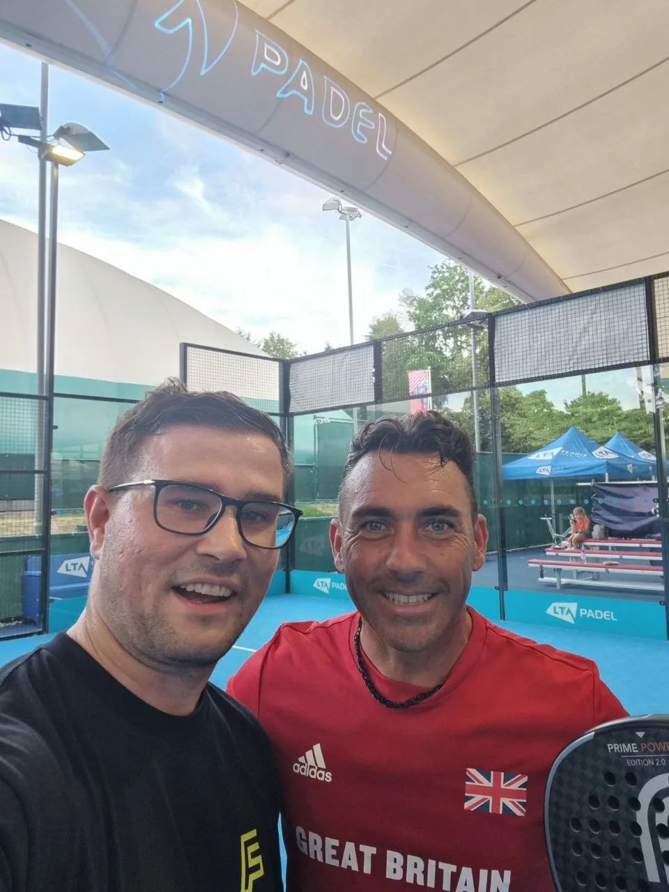 Mark at a padel event