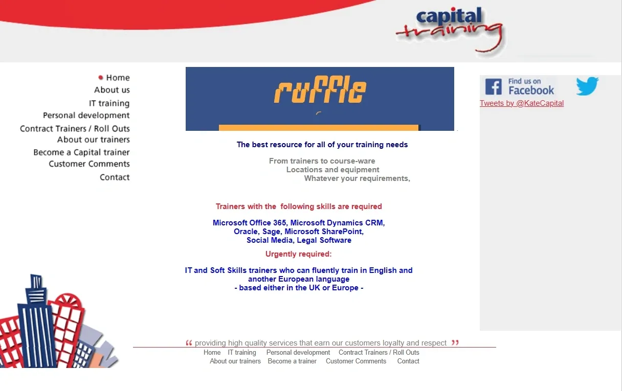 Capital Training — the previous website